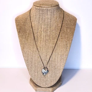 Inspirierende Herz Anhänger Halskette Mut beschriftet 925 Sterling Silber - Bild 1 von 7