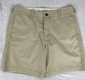 Pantalones Cortos Chinos Abercrombie & Fitch Frente Plano Botón Mosca Para Hombres 33 Nuevos - Imagen 1 de 9