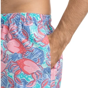 Vineyard Vines Herren XS Krabbenmuster Badehose Shorts Kordelzug Taschen Strand - Bild 1 von 8