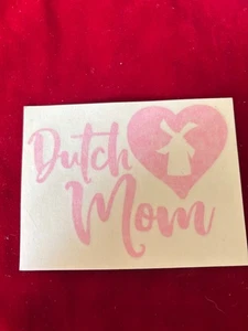 Dutch Bros Rarität selten Sticker Aufkleber Muttertag DUTCH MOM PINK Windmühle HERZ - Bild 1 von 3