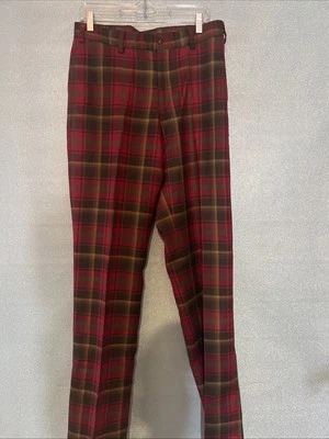 Bills Khakis golf Pants wool plaid pleat Front Trim Fit Men's  NWT Sz 34  $295 - Image 1 of 4