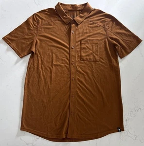 Smartwool Button Down Shirt Large Brown Men Merino Wool 150 SW016963 2023 nwot - Picture 1 of 6
