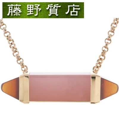 Collar Cartier () Les Bellango De MM K18 PG Oro Rosa Calcedonia Usado FUJI-0 Foto 1 de 4