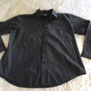 Van Heusen Mens Shirt Size Large 16-16 1/2 Button Up Long Sleeve Gray - Picture 1 of 4