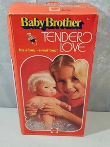 Vintage Doll Vintage Toy Tender Love Baby Brother Doll 1975 Mattel, New In Box - Picture 1 of 6
