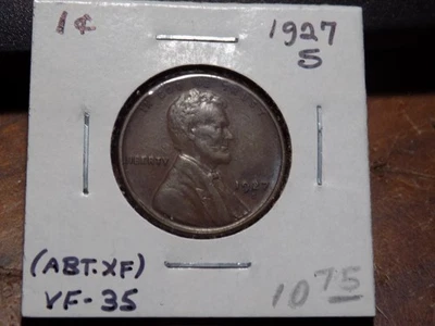 1927-S Lincoln Cent - VF+ Condition - Image 1 of 2