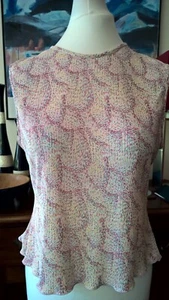 Wallis Ladies Petite Sleeveless Crinkle Blouse Size 14 - Picture 1 of 5