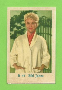 1960 Dutch Gum Card B #44 Bibi Johns