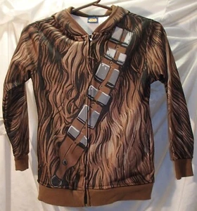 Chewbacca Star Wars Costume Hoodie Mask Sweatshirt Jacket Kids Youth Size S - Picture 1 of 3