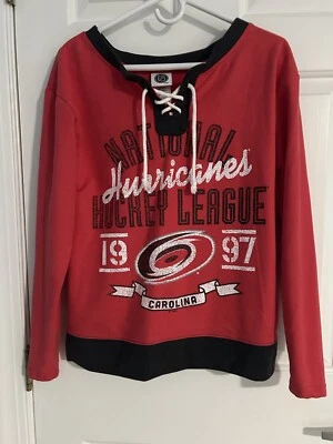 Хоккейная толстовка Carolina Hurricanes, женская маленькая. Б/у в отличном состоянии. НХЛ - Изображение 1 из 4