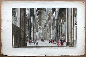 Optische Ansicht: Nr. 20-Die Innenansicht von Westminster Abby, Künstler unbekannt, 1753 - Bild 1 von 2