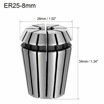8mm ER25 8mm Spring Collet Chuck for CNC Engraving Machine Lathe Milling Tool - Image 1 of 2