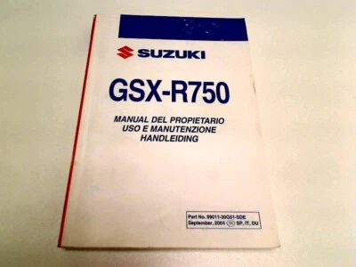 manuale di istruzioni per SUZUKI GSX R 750 2004-2005 usato 171012 - Immagine 1 di 4