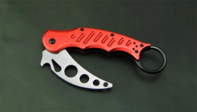 Sports Training Knife Trainer Saber Folding Metal Blade Karambit Aluminum Handle - Image 1 of 4