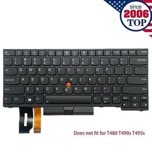 Nuevo teclado estadounidense para Lenovo ThinkPad E480 T480s T490 T495 L480 L490 01YP280 - Imagen 1 de 9