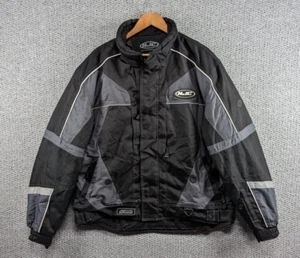 HJC Snowmobile Survivor Windproof Waterproof Men's Black & Grey Biker Jacket XL - Picture 1 of 21