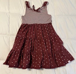 NWOT SweetHoney Girls Striped & Polka Dot Dress Size 8 - Picture 1 of 3