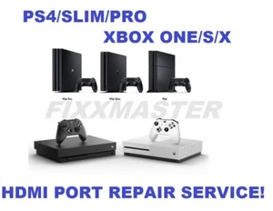 Sony PS4/Slim/Pro Microsoft Xbox One/S/X Broken/Damaged HDMI Port Repair Service - Picture 1 of 2