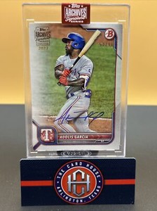 2022 Topps Archives Paper Adolis Garcia Auto /90 Texas Rangers MM