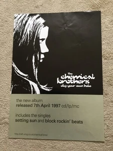 Original Promo Poster The Chemical Brothers Dig Your Own Hole 1997 NOT AD RARE - Picture 1 of 1
