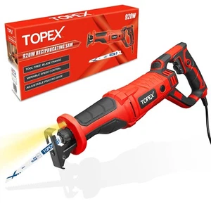 TOPEX Reciprocating Saw, 920W Quickly Cut Depth in Wood and Metal Cutting - Picture 1 of 12
