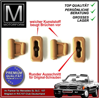 MOTORFORM Set migliorato clip data 4 pezzi Mercedes SL W107 R107 parasole TOP