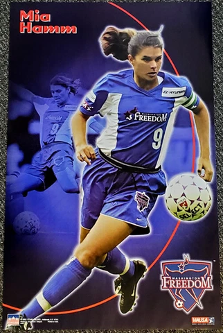 MIA HAMM Washington Freedom 2001 WUSA Soccer Vintage Original 22x34 POSTER Cover