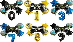 6pcs Epic Birthday Video Game controller Boys/Girls Party Decorations Balloons - Picture 1 of 35