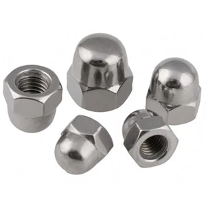 201 Stainless Steel Dome Head Cap Nuts M4 M5 M6 M8 M10 M12 Hex Domed Nut DIN1587 - Picture 1 of 5