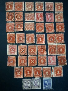 ( 44 ) UNITED STATES POSTAGE DUE ~ 1/2 - 1 - 2 - 3 - 5 - 50 CENTS -  $1.00   - Picture 1 of 10