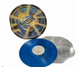 Vintage 1986 Stryper The Yellow And Black Attack Blue Vinyl 12'' Lp record - Picture 1 of 5