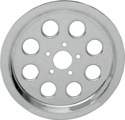 Drag Specialties Rear Chrome Pulley Cover 84-00 Harley DYNA Softail FLHR FLTCU Foto 1 de 3