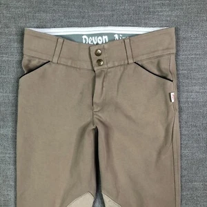 Devon Aire Riding Pants Womens M 28 Beige Breeches Equestrian Classic Stretch - Picture 1 of 13