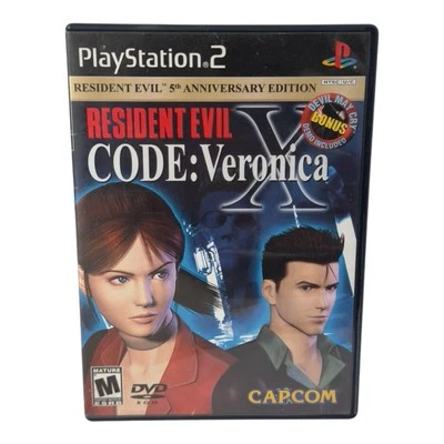 Resident Evil CODE Veronica X Anniversary PlayStation PS2 Black Label Complete - Image 1 of 4