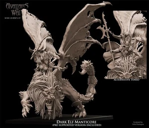 Dark Elves - Dark Elf Lady On Manticore - Picture 1 of 1