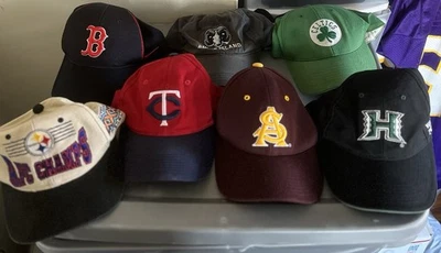 Paquete de 7 sombreros ajustables vintage gemelos de inicio ect. sports boston steelers Foto 1 de 4