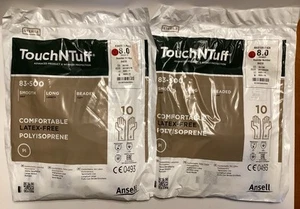 20 X -Ansell TouchNTuff 83500 Size 8/M Latex-Free STERILE POLYISOPRENE Gloves - Picture 1 of 4