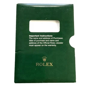 ROLEX GRÜN GARANTIE PAPIERE UND BOOKLET HALTER - Bild 1 von 2
