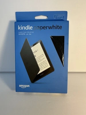 Amazon Kindle Paperwhite Textured Black Leather Cover Case 11th Generation NEW - Image 1 of 2
