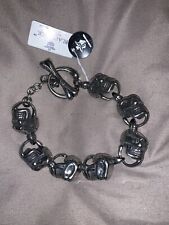 NEW Mens Stainless Steel Skull Bracelet NEW WITH TAGS