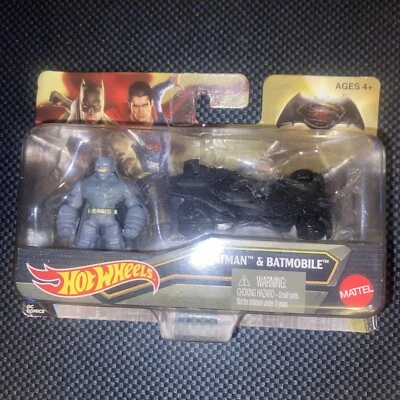 Hot Wheels Armored Batman Superman Dawn of Justice Mighty Mini Batmobile Figure - Image 1 of 2