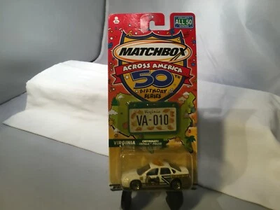 Matchbox Across America 50th Birthday Series VIRGINIA 2001 IMPALA POLICE CAR PKG - Image 1 of 4