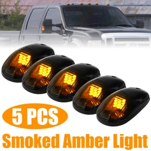 5x Amber For 03-16 Dodge Ram 2500 3500 Smoke LED Cab Roof Marker Running Lamps - Picture 1 of 9
