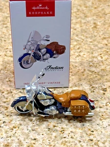 HALLMARK  2022 INDIAN CHIEF VINTAGE MOTORCYCLE ORNAMENT Bagger HARLEY DAVIDSON - Picture 1 of 9