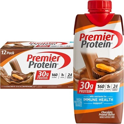 Premier Protein Shake, Chocolate, 30g Protein, 11 fl oz, 12 Ct - Image 1 of 4