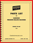HARDINGE Milling Machine Models TM & UM Parts Manual Below Serial #32273    1119