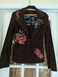 Johnny Was corduroy Blazer with floral embroidery extrasmall - Picture 1 of 6