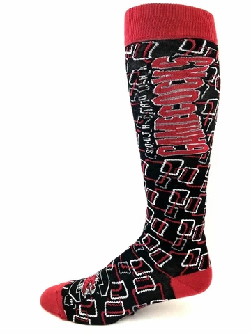South Carolina Gamecocks Black & Maroon Repeat Rectangles Thin Long Socks Cover