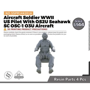 1/144 Aircraft Soldier WWII US Pilot FOR OS2U Seahawk SC OSC-1 O3U Aircraft - Picture 1 of 3