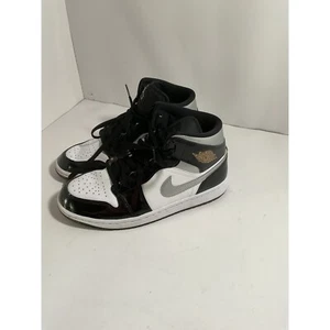 Jordan 1 Retro High OG Panda Black White Silver Sneakers Shoes Mens Size - Picture 1 of 11